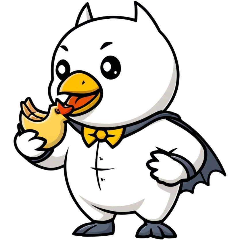 Batman eating chicken emoji