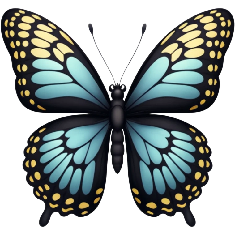 Borboleta preta emoji