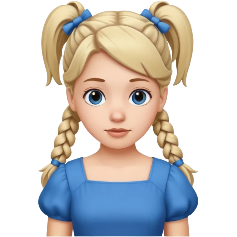white girl with pig tails emoji