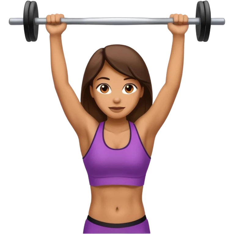 woman doing pull up emoji