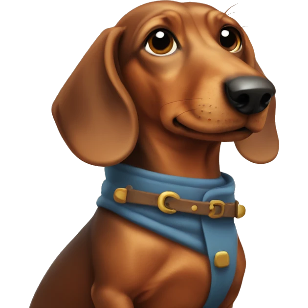 dachshund in arms emoji
