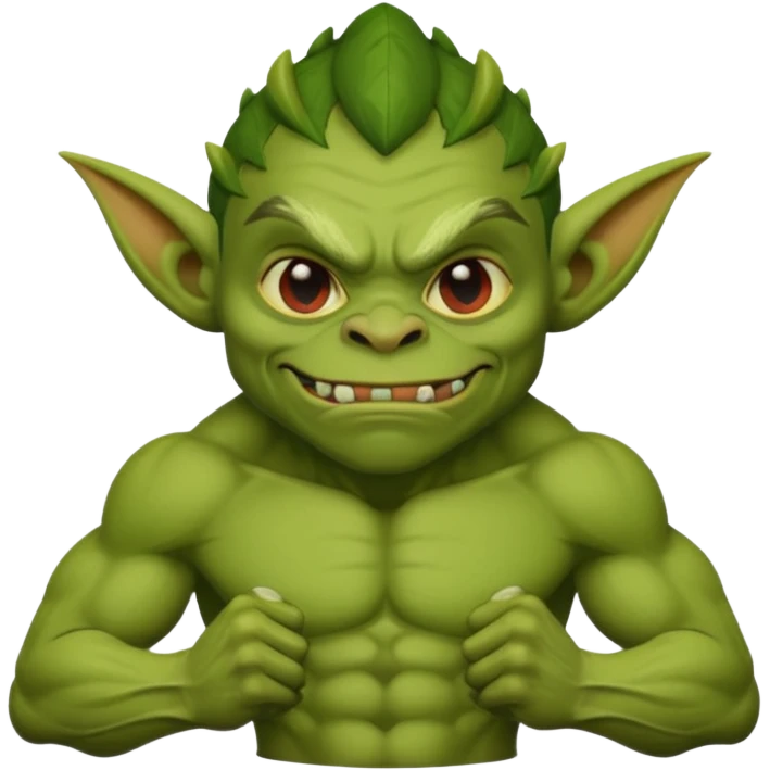 a goblin with a body emoji