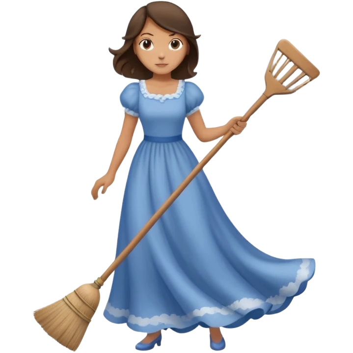 lady sweeping dust emoji