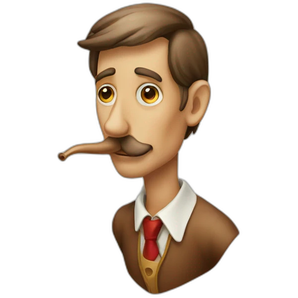 Pinocchio long nose emoji