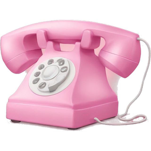 cute pink telephone  emoji
