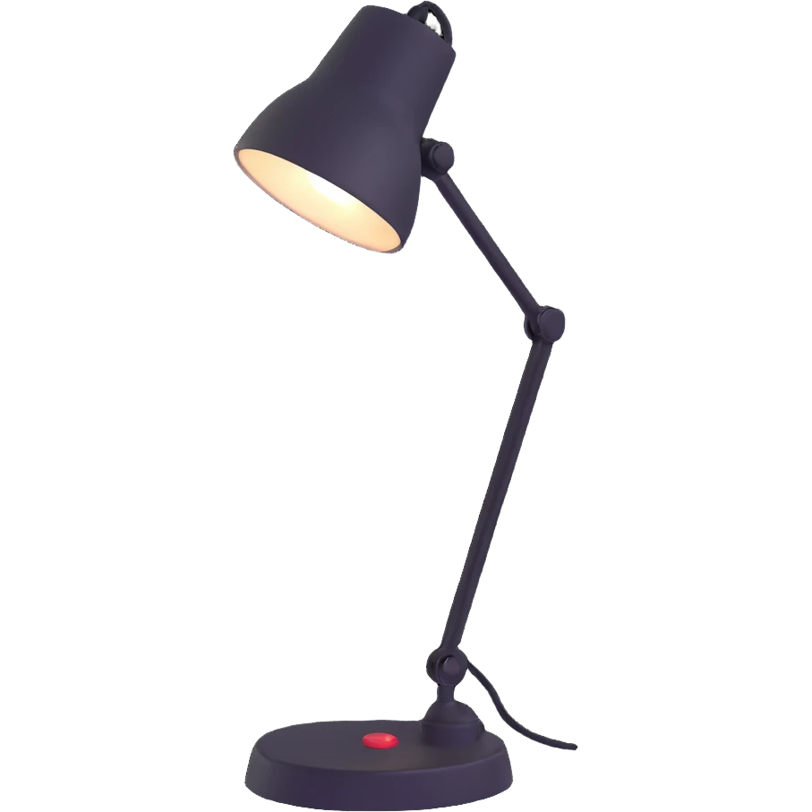 desk lamp with expressive face emoji