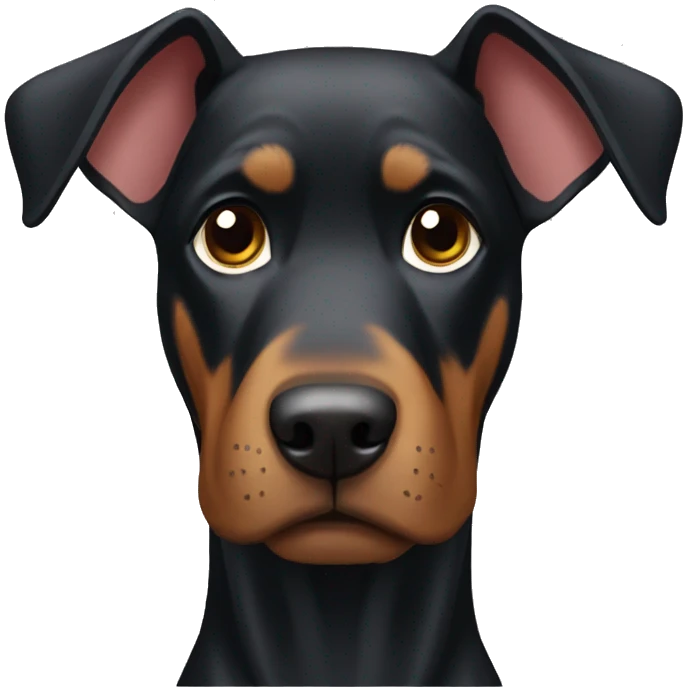 Dóberman with coat emoji
