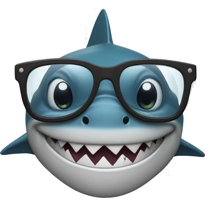 Shark With glasses emoji