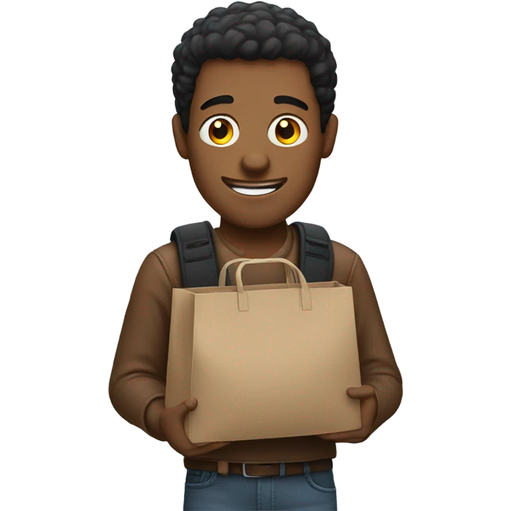 A guy with a verizon bag emoji