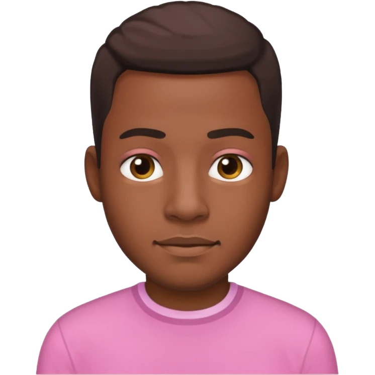 black man with pink shirt emoji