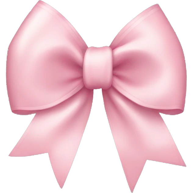 light pink ribbon bow emoji