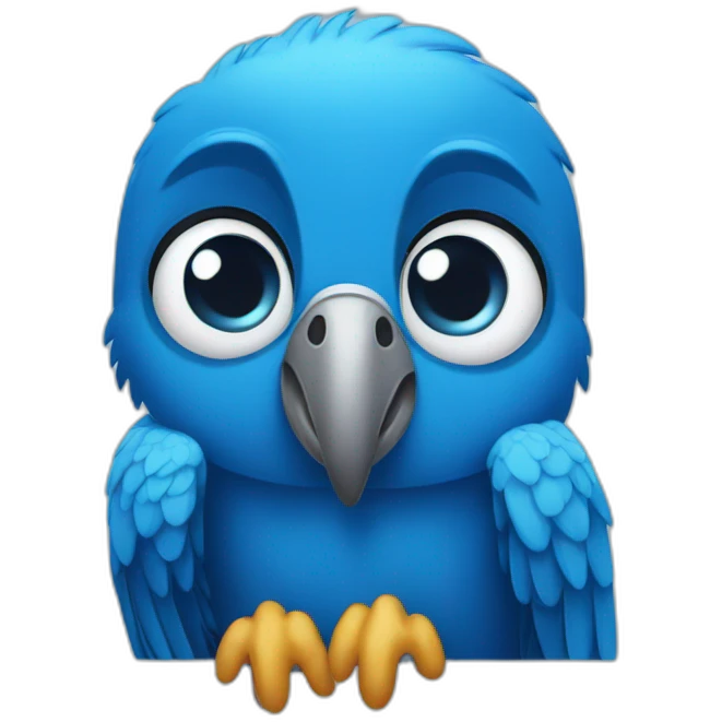 blue parrot emoji