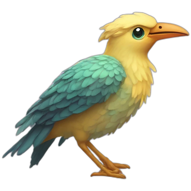 Weird fantasy bird emoji