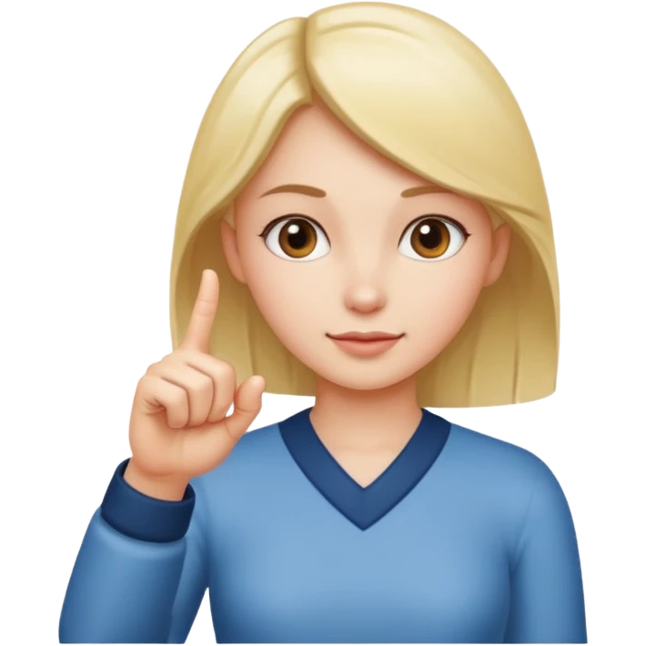 A girl putting her pointer and thumb together  emoji