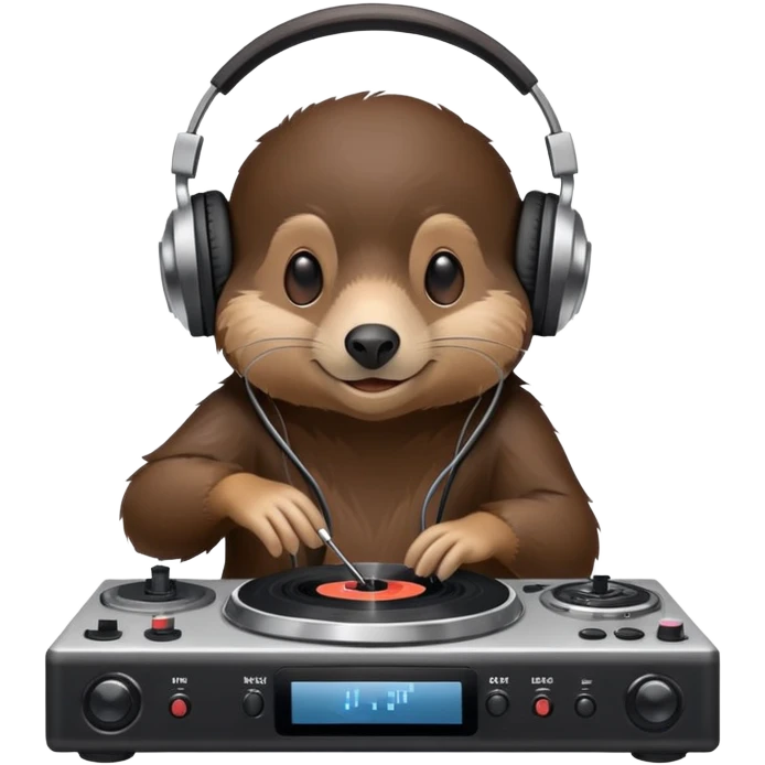 A mole DJ emoji