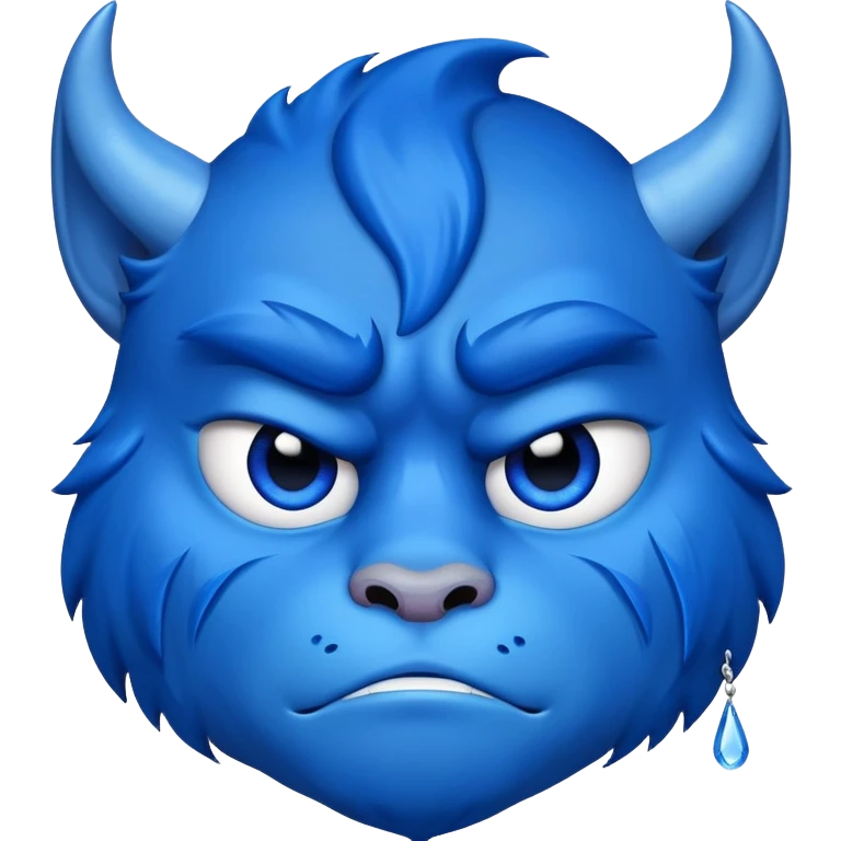 Duke university blue devil crying emoji