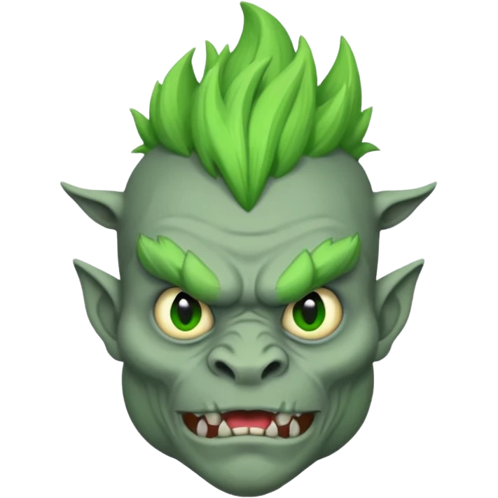 a Gargoyle with green mohawk hair emoji