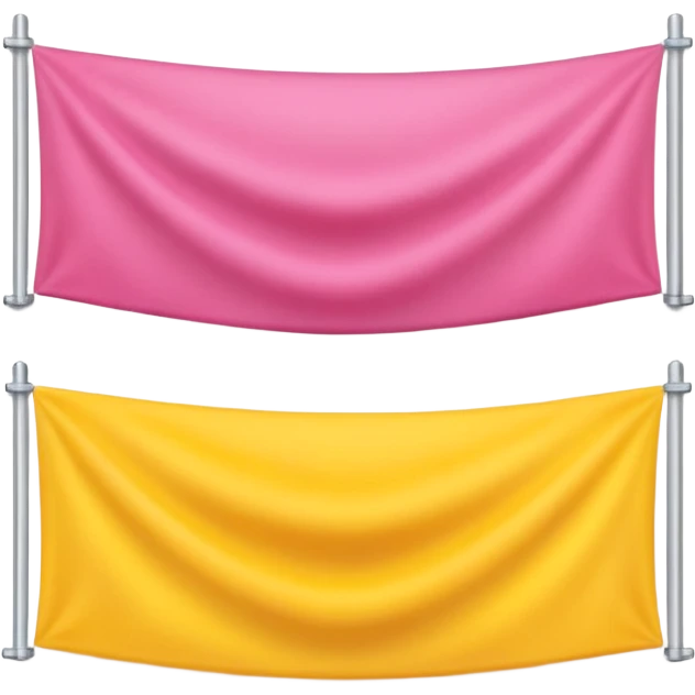 Pink, yellow, and white horizontal banner emoji