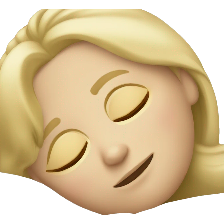 blond girl sleeping emoji