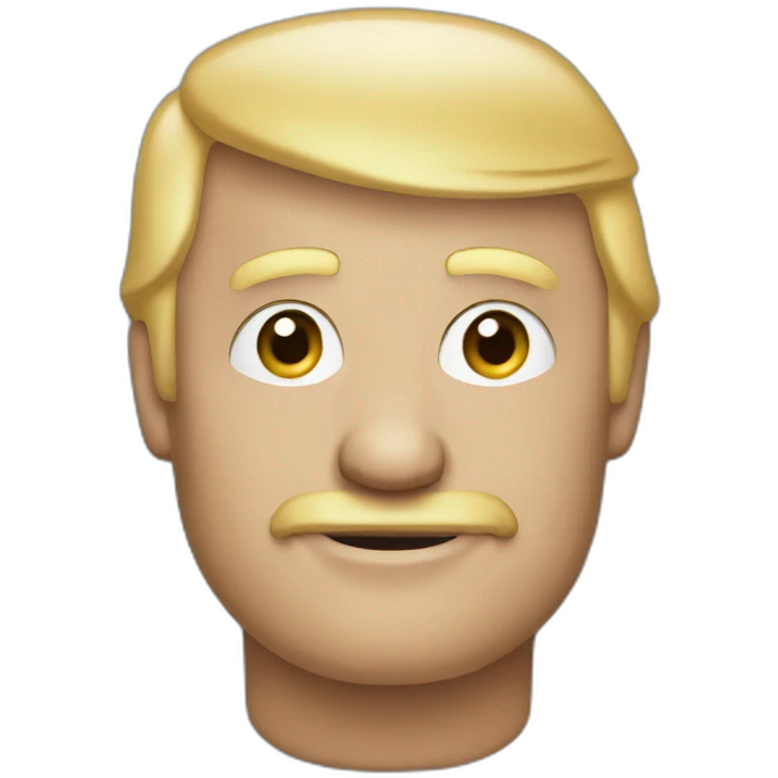 Bald Donald Trump with beard emoji