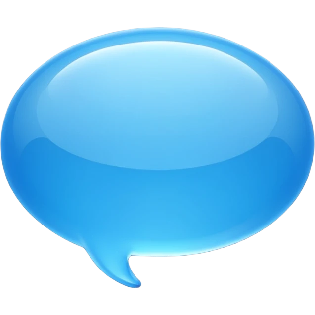 empty blue message bubble emoji