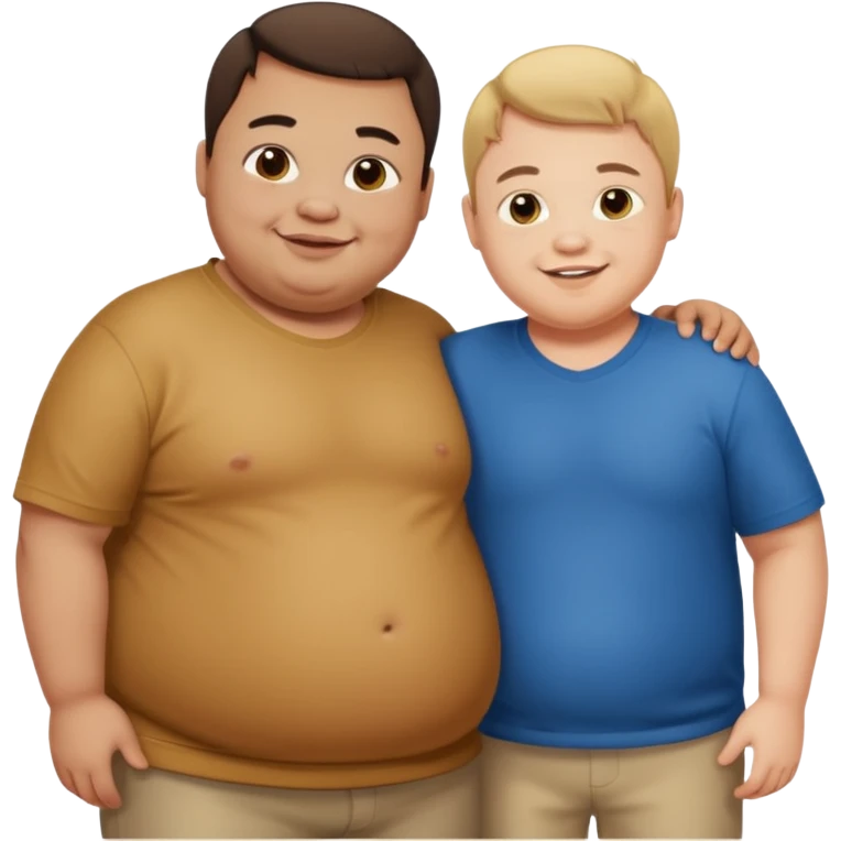 obease guy and a guy with down syndrome and cleph lip standing there emoji
