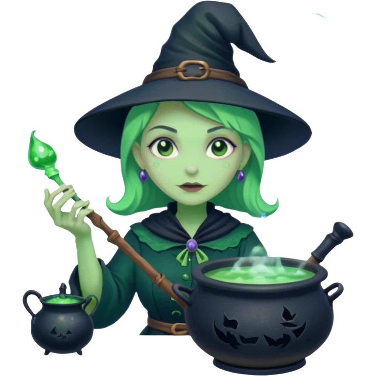 green witch cooking potion emoji