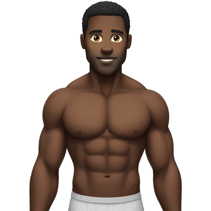 Buff black guy emoji
