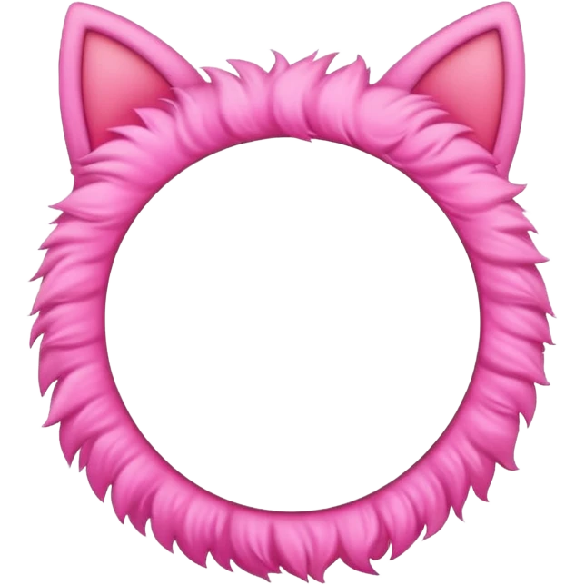 photo frame in the shape of cat ears, emoji style emoji