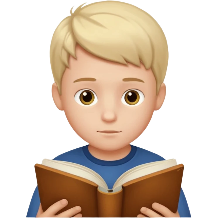 boy reading emoji