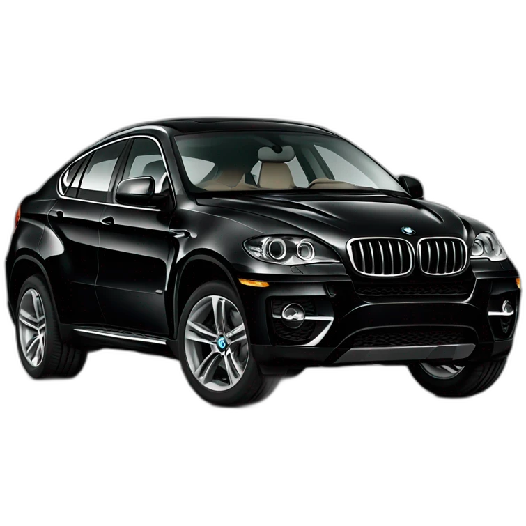 one black bmw x6 emoji