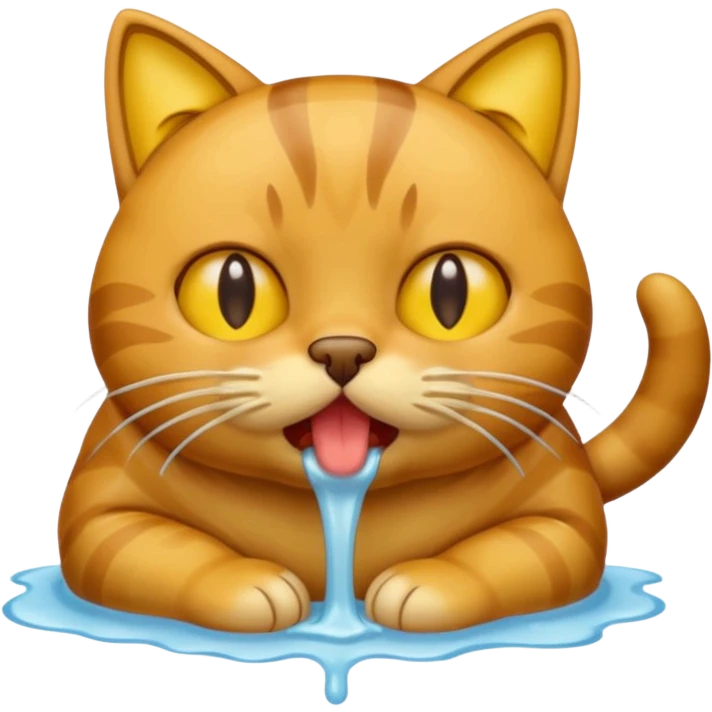 cat vomits emoji