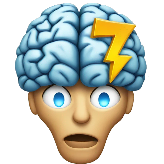 brain with lighting bolt emoji