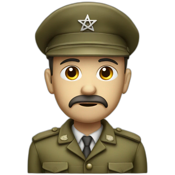 sad upset jewish combat solider magen david full body emoji