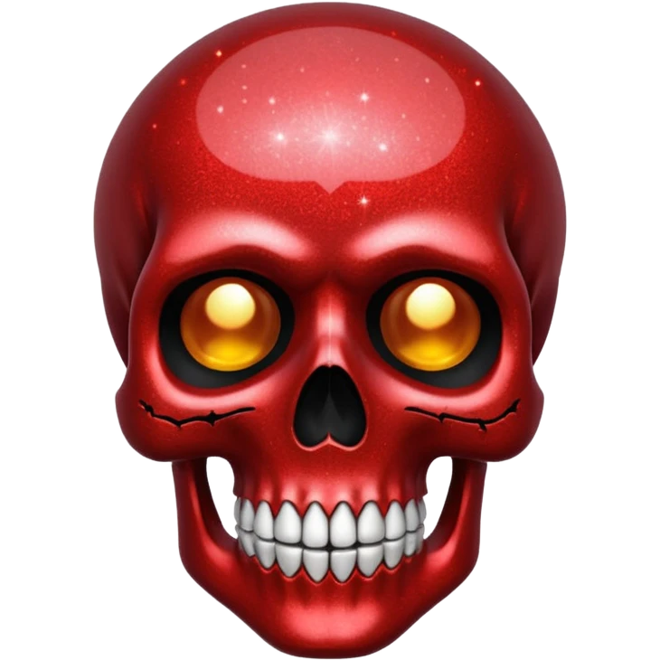 red glitter skull emoji