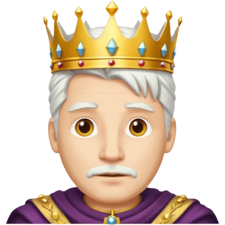 king with white haired emoji