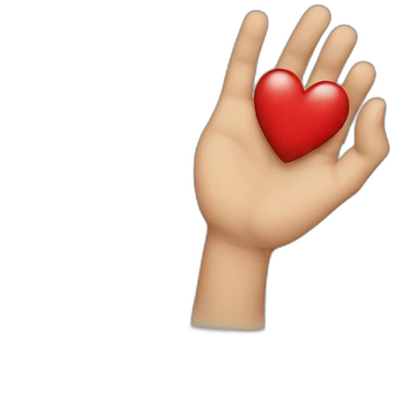 Hand on heart proud emoji