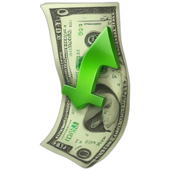 Up arrow money dollar emoji