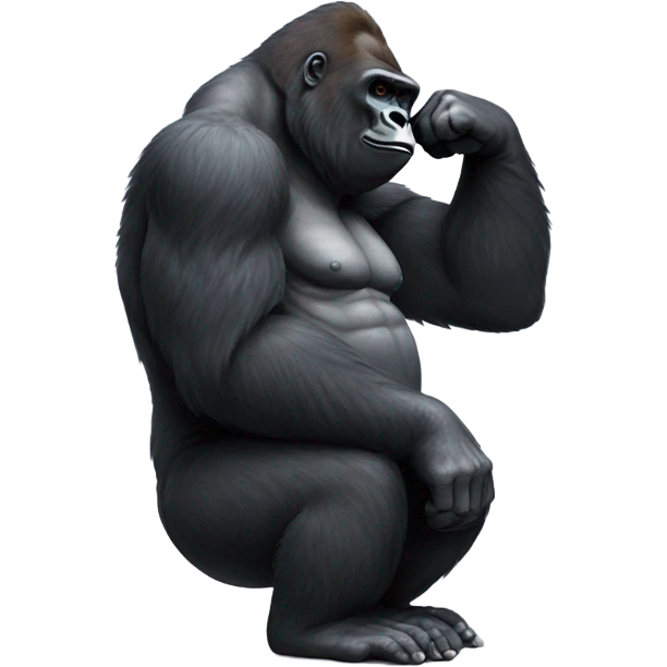 gorilla itching emoji