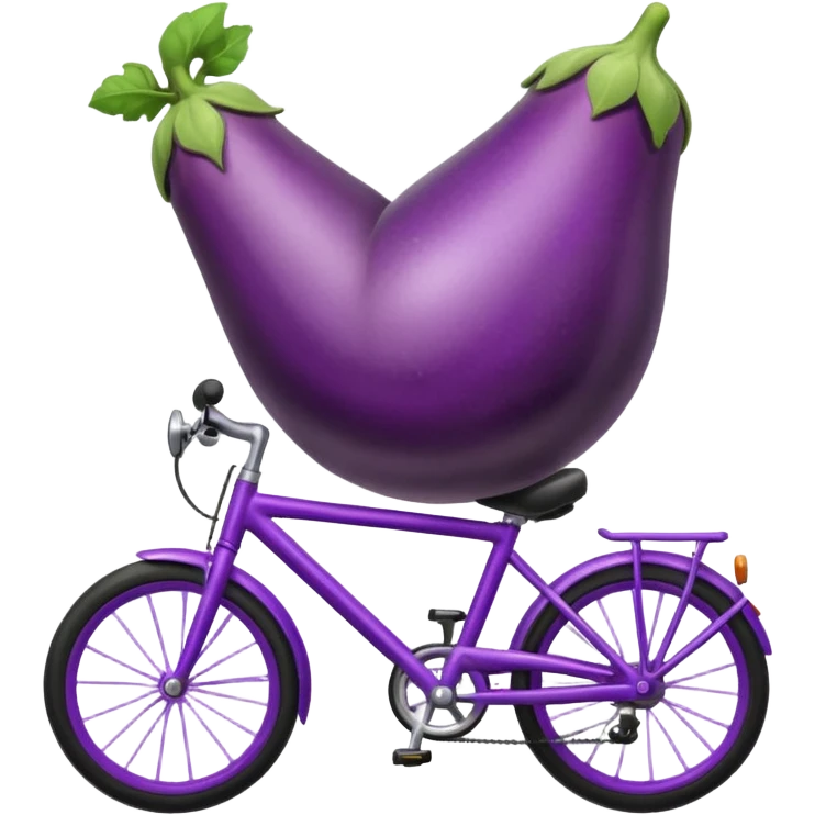 eggplant riding a bike emoji