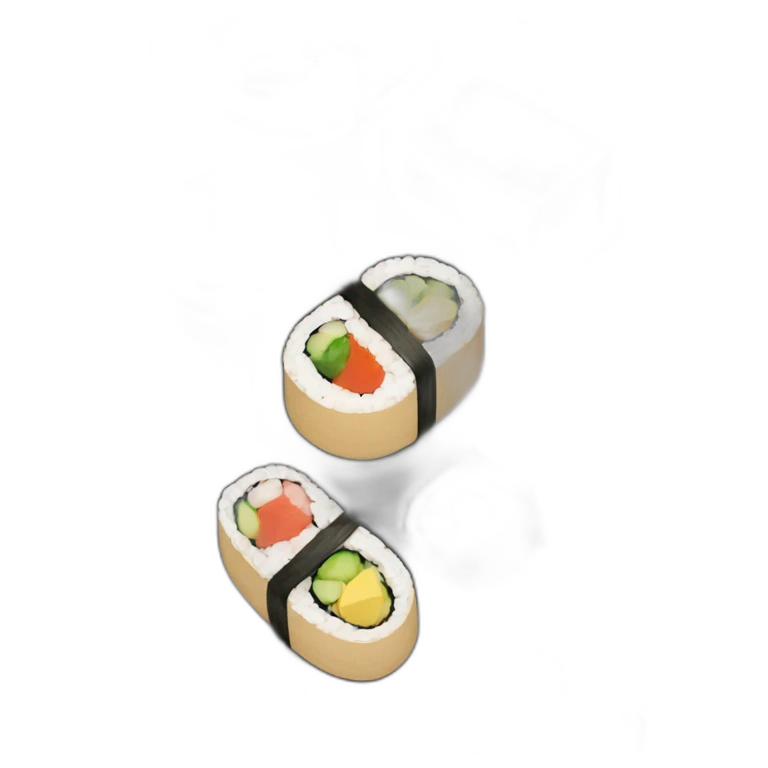 sushi bento wooden box emoji