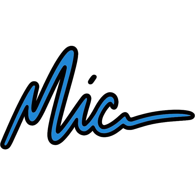 modern digital signature in blue ink, minimal emoji