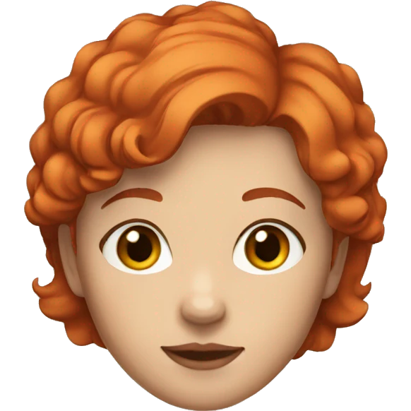 red-haired girl with short hair  emoji