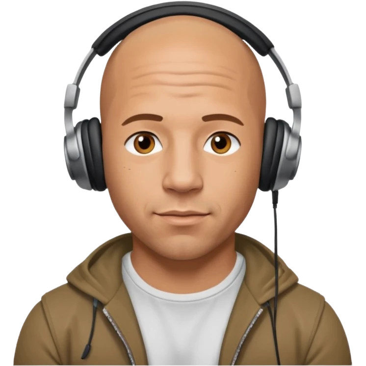 VIN DIESEL with headphones  emoji