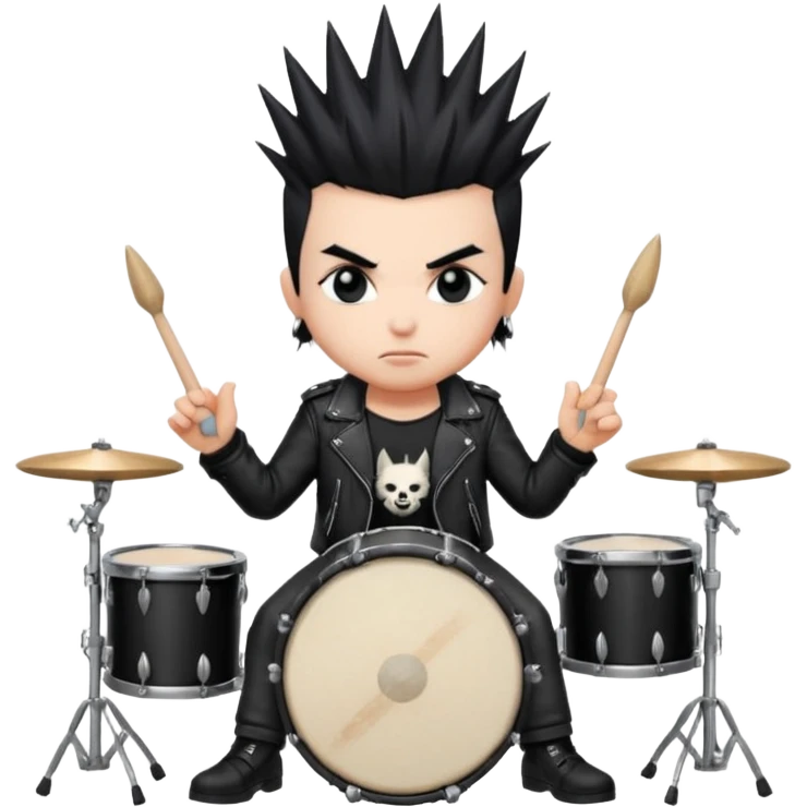 drummer punk animal emoji