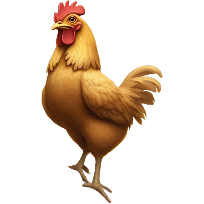 Chicken sitting on a house  emoji