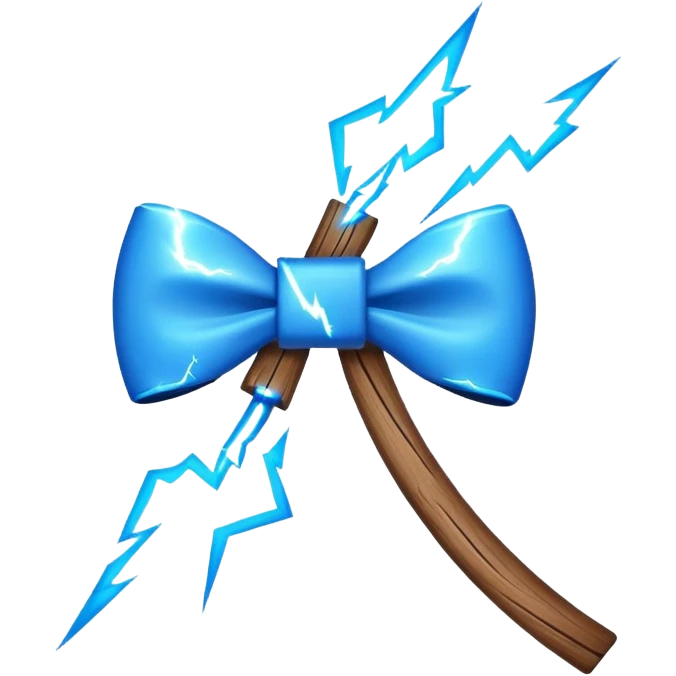 Bow with lightning in the middle emoji