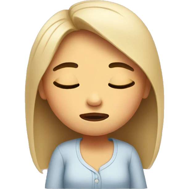 Sleepy girl emoji