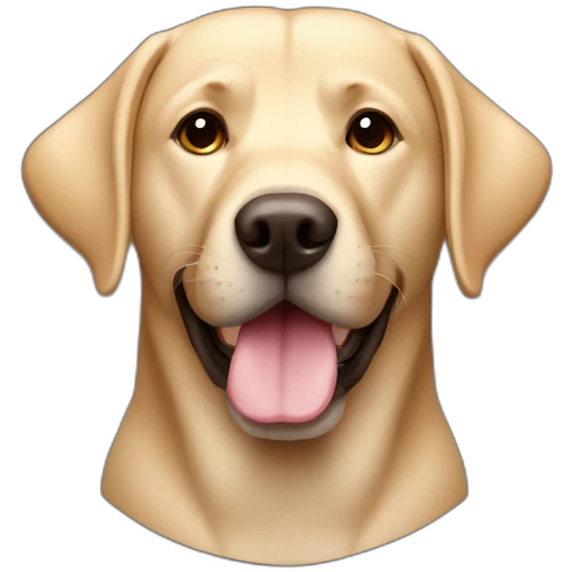 friendly labrador dog face emoji
