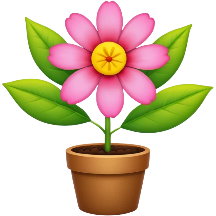 a Flower  on a new growing plant  emoji